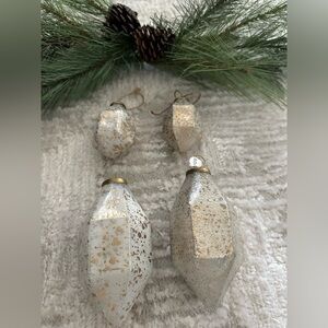 ✨Elegant Ceramic Gold and Silver Holiday Ornaments💫